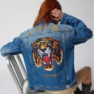 Women's Ed Hardy NYC Tiger Denim Jacket